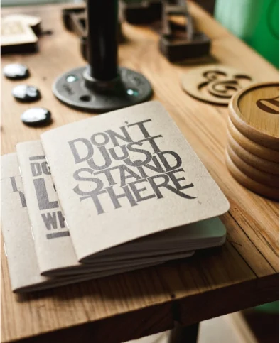 Brand design applied to commercial materials